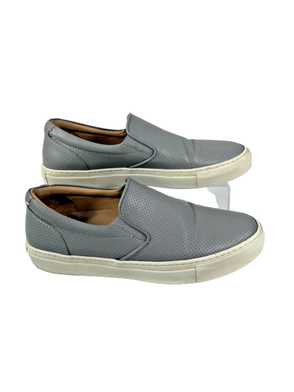 Greats Brooklyn Grey | White Wooster Women's Leather Slip-on Shoes Size 9
